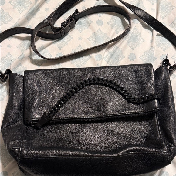Aimee Kestenberg Handbags - Aimee Kestenberg Black Leather Crossbody Bag
